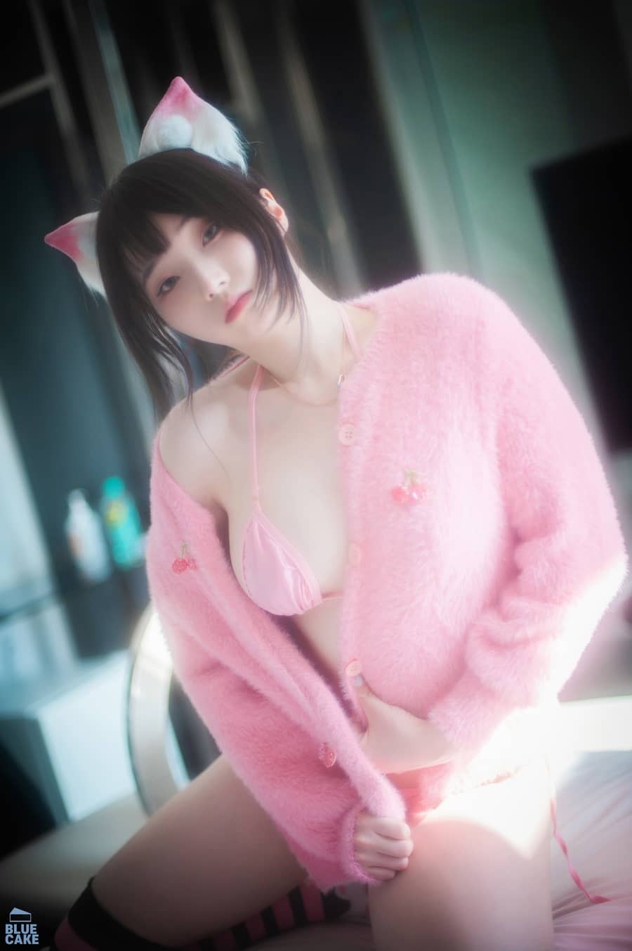 [BLUECAKE] Bambi (밤비) - Naughty Cats Pink & Mint RED [145P685M]