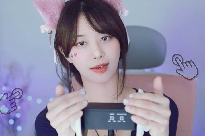 [Mimo 미모 ASMR]无人声敲击，触发，耳部按摩