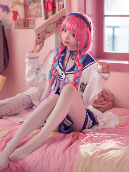 cos-艾西aiwest-湊阿库娅 私服+刻晴花嫁（95P,1.11G）