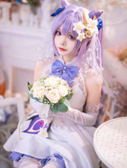 cos-艾西aiwest-湊阿库娅 私服+刻晴花嫁（95P,1.11G）